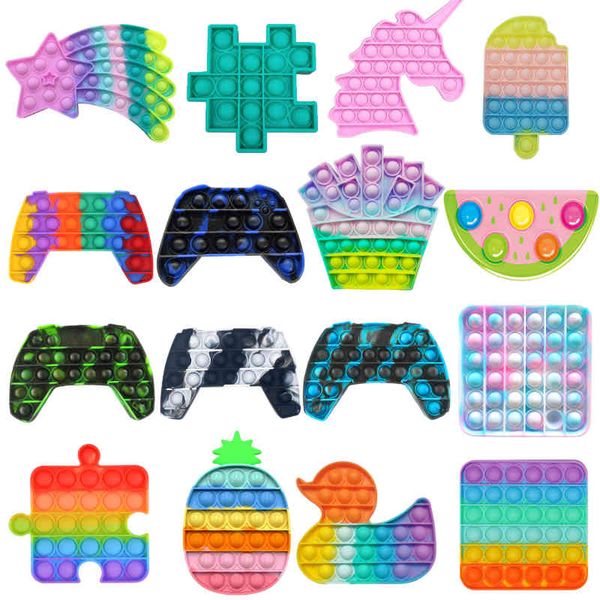 

game controller form push up children popits zappeln toys gamepad antistress hand push blows sensory toys 2021 new wholesale