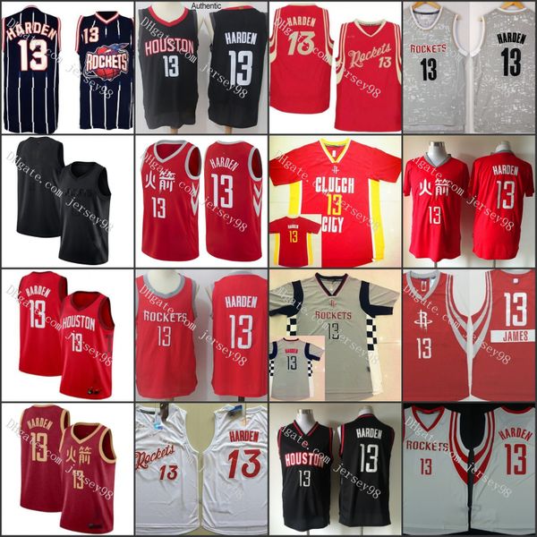 

houston rockets men #13 ja mes harden men retro jersey, Black