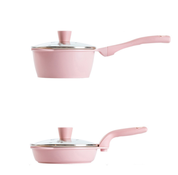 

red gold pig baby supplements milk fried wheat rice stone non-stick pan pans