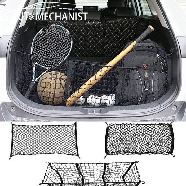 

car trunk organizer net auto mesh nets rear storage for cargo luggage nylon elastic holder stowing tidyi