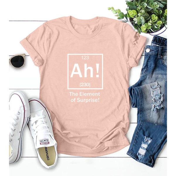 

women's t-shirt ah the of surprise hipster casual funny letter graphic shirt tumble slogan grunge vintage outfits, White