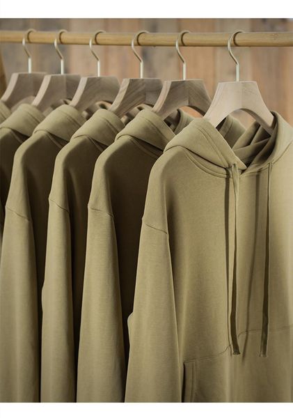 

men's hoodies & sweatshirts nostalgic simple and eye-catching oversize hooded sweater loose drop shoulder hoodie bf casual style, Black