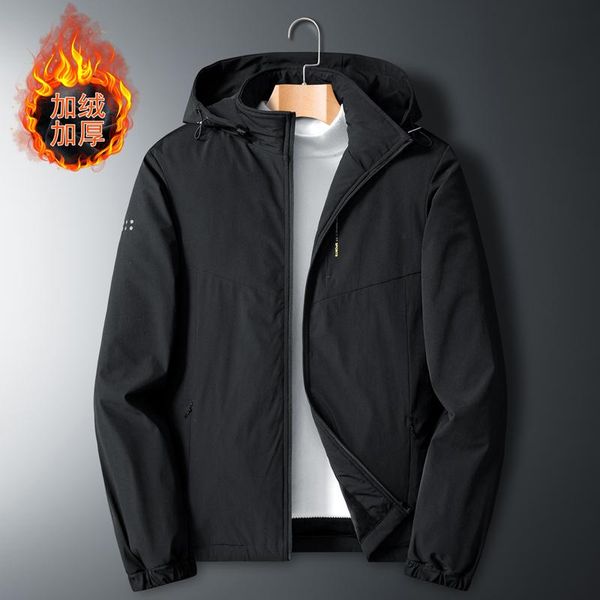 

men's jackets shan bao plus size 5xl 6xl xl 8xl fleece thick warm winter hooded jacket classic brand business casual fitted, Black;brown