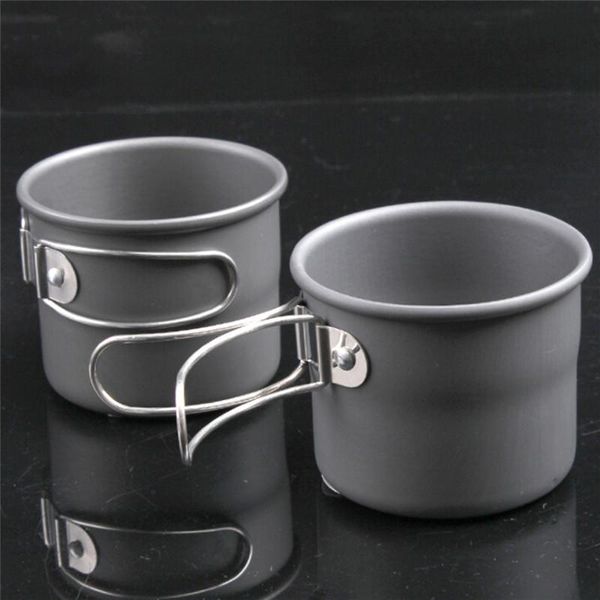 

camp kitchen outdoor aluminum alloy foldable cup portable coffee tea mug mini 150ml camping picnic cups w1