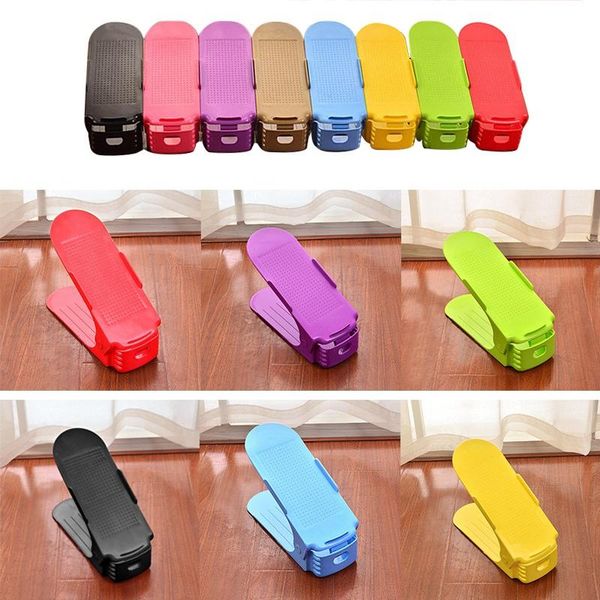 

clothing & wardrobe storage creative thicken shoe rack double layer shoes shelf cabinet organizer colorful set adjustable rac