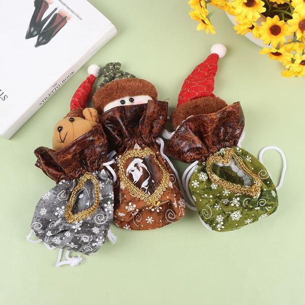

christmas decorations 2022 merry gift children's candy bag eve apple knitted