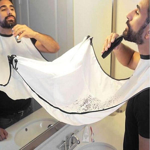 Grembiuli 1PC Uomo Grembiule da bagno Barba maschile Porta rasoio Rasatura capelli Catcher Pulizia panno floreale impermeabile