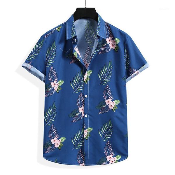 

men's casual shirts 2021 fashion mens short sleeve hawaiian shirt fast drying plus size asian -5xl summer floral beach for men, White;black