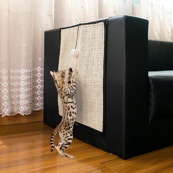 

cat scratcher climbing scratching post for cats board claw sisal cushion sofa protector mats toy toys