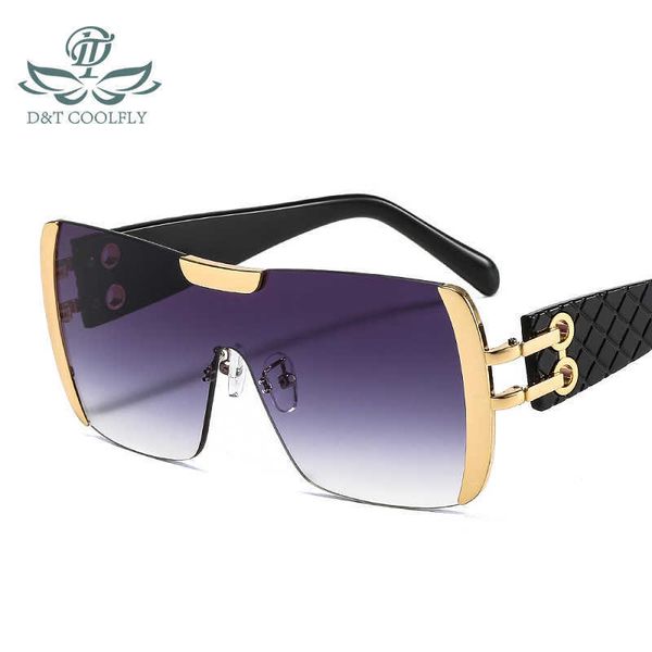 

sun glasses d&t 2021 fashion sunglasses women men brand designer gradients lens alloy pc frame luxury selling quality square leopard, White;black