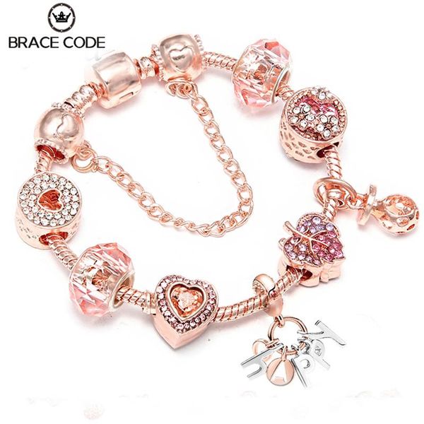 

charm bracelets brace code rose gold european bracelet with crown bead fits fine women's jewellery drop snake chain good, Golden;silver