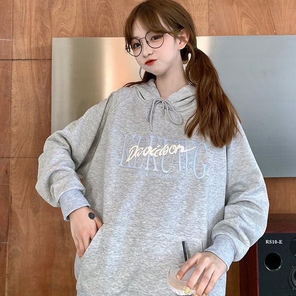 

women's hoodies & sweatshirts autumn long sleeve loose letter bathroom, Black