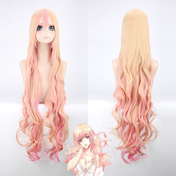

super cos wig master shengda time and space fortress xuelu cangjing jingwei xiaoyangcai 120cm long curly hair, Black;brown