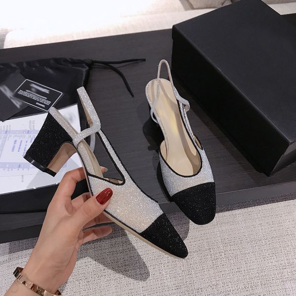 

2021 good quality fashion women luxurys designers shoes designer sandals womens luxury high heels sandal dress shoess with box size 35-40 -g, Black