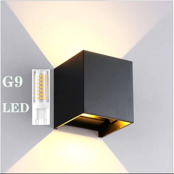 

outdoor wall lamps g9 bulb garden porche corridor lighting ip65 waterproof up down light for home stair terraze easy to replace
