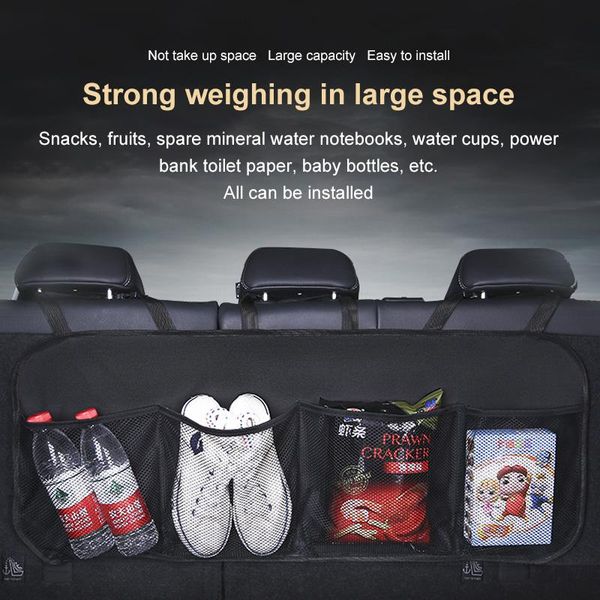 

car organizer bag trunk back seat suv net mesh storage stowing tidying floding pockets automobile bags in cars accessories
