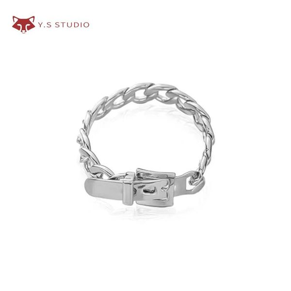 

link, chain european and american bracelet chic niche design trendy belt metal jewelry gift, Black