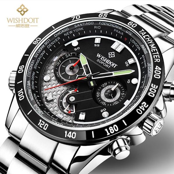 

wristwatches fashion watches 2021 men luxury waterproof wristwatch casual week display calendar montre quartz sport, Slivery;brown
