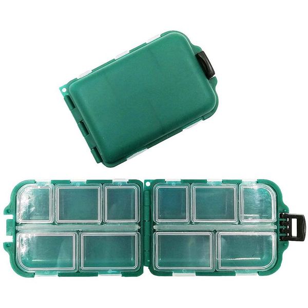 

waterproof hard fishing tackle box portable lure baits storage containers for storing swivels jigs hooks sinker 10 compartments accessories