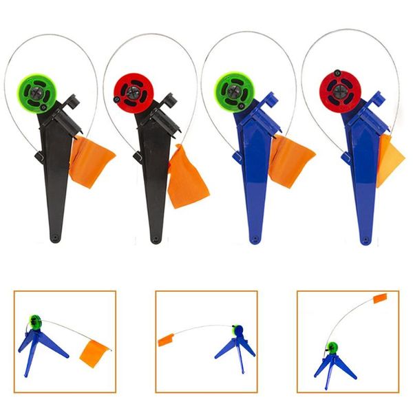 

boat fishing rods portable winter ice rod tip up with warning flag marker pole indicator equipment in accessories