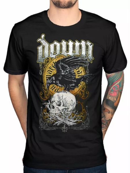 

down swamp skull licensed men t-shirt, White;black