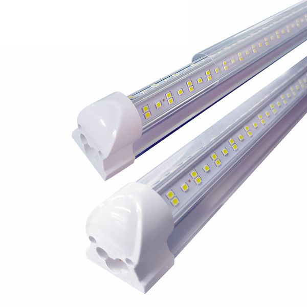 LED T8 Integrated Tube Light, 6500K (Super Bright White), Luzes De Loja Utility 8FT 96 polegadas 72W 100 W 144W, Teto e Sob o Gabinete AC 110-277V usalight