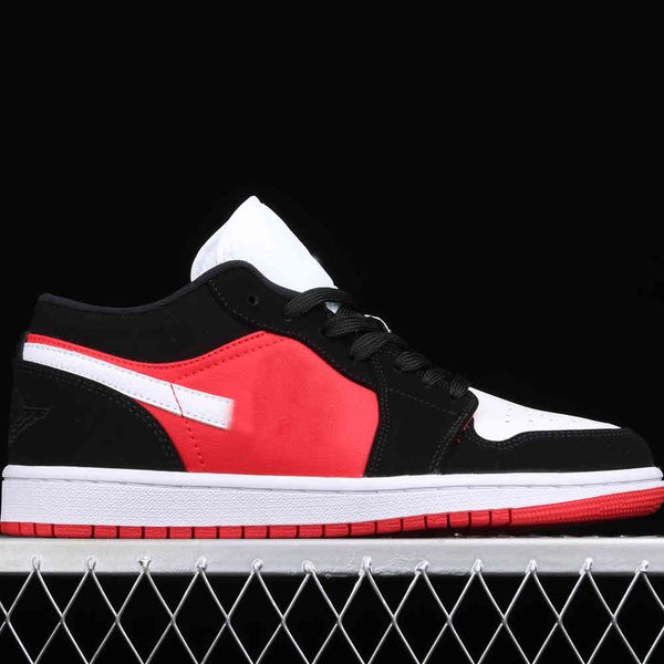 

low cut jumpman men's women's basketball shoes 1 s chicago black/red sneakers