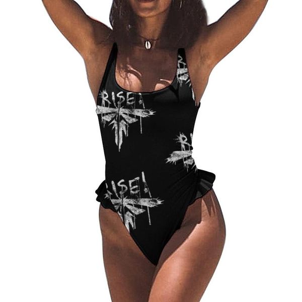 

one-piece suits last of us swimsuit flounce wholesale pattern swimwear bath one piece female bathing suit