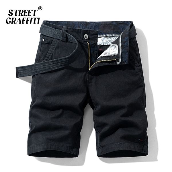 

spring men cotton solid men's shorts clothing summer casual denim short business fashion social jeans for beach pants 210720, White;black