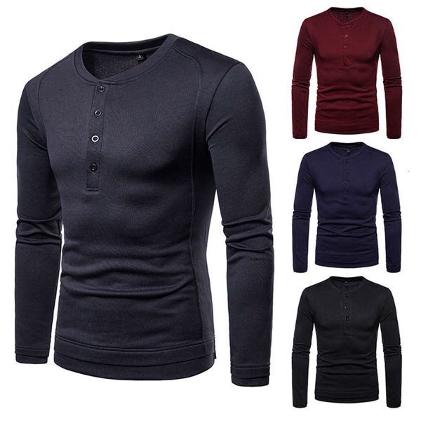 

men's t-shirts spring and autumn youth menswear men's solid color plush warm long sleeve t-shirt trend, White;black