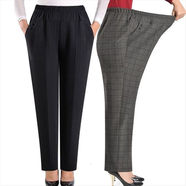 

autumn winter trousers mom oversize women capris itself plush spring plus size loose grandma 8xl, Black;white