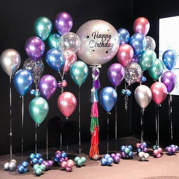 

50/100pcs metallic latex balloons 5/10/12 inch gold silver chrome ballon wedding decorations globos birthday party supplies decoration