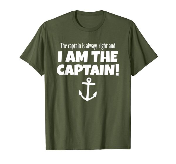

the captain is always right (white) funny boat sail t-shirt, White;black