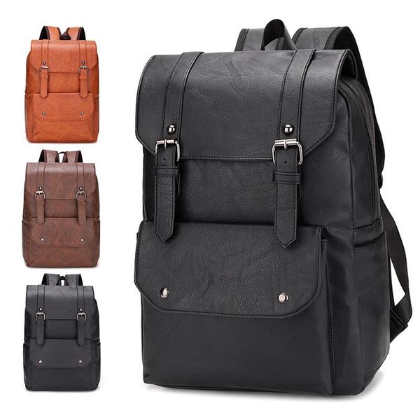 

backpack soft leather design of large storage space travel 2021 comfortable trend leisure college style