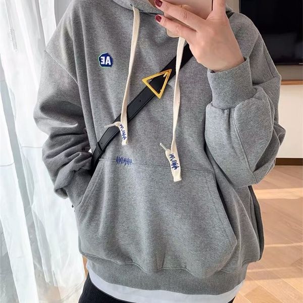 

ad small yiyang qianxi zhang ruonan, long sleeved hooded sweater and men's couple coat tide, Black