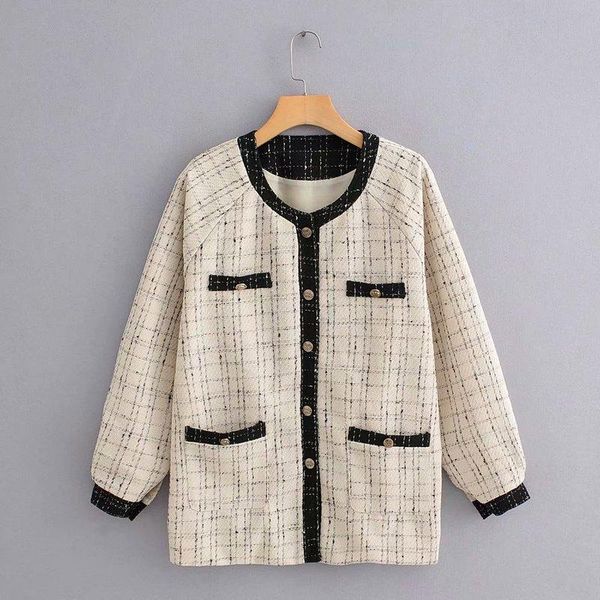 

women's jackets woah 2021 jxc83-9068 european and american fashion flavor jacket, Black;brown