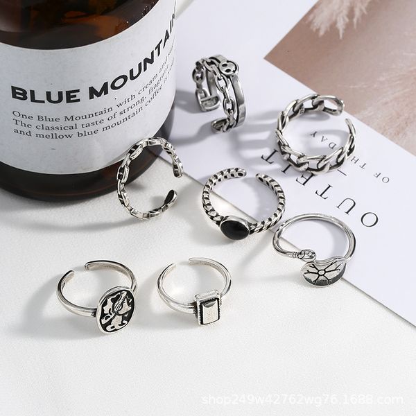 

ring women's yintai silver not inlaid with 925 ins cool wind tide