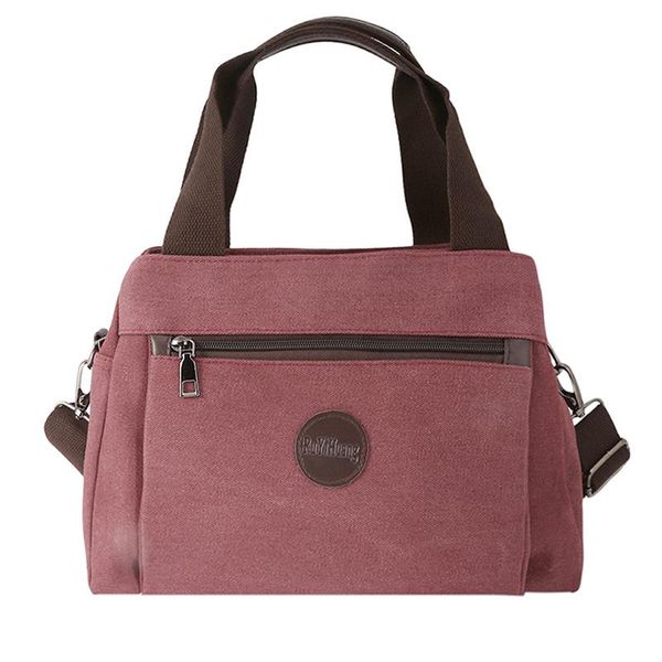 

shoulder bags vintage woman handbags casual solid girls crossbody pack lady canvas single multi-pocket ladies totes