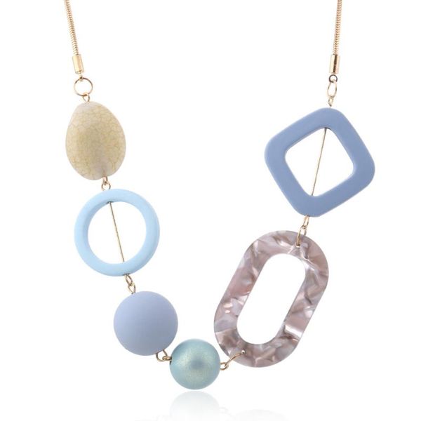 

colorful beads statement necklace women's multicolor resin beaded necklaces & pendants arrival fashion jewelry chokers, Golden;silver