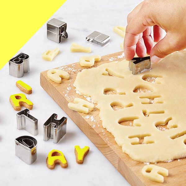 

baking moulds bakeware waffle maker 430 stainless steel kitchen tools 26 letters design diy cake/biscuit /chocolate/cookies/bread molds