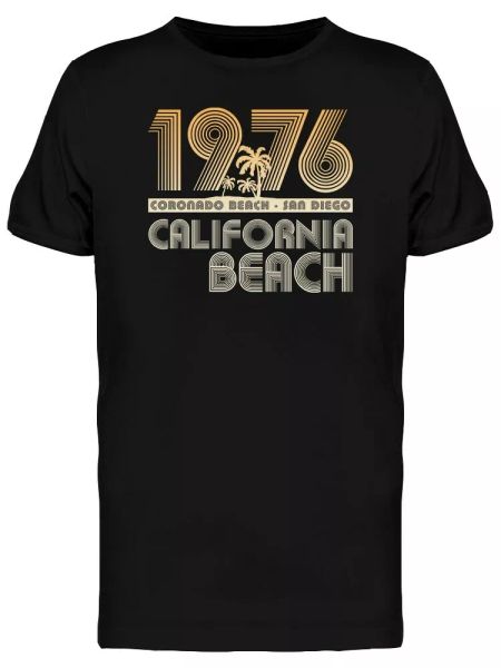 

Coronado Beach 70S Surf Art Men's Tee -Image by Shutterstock, White;black