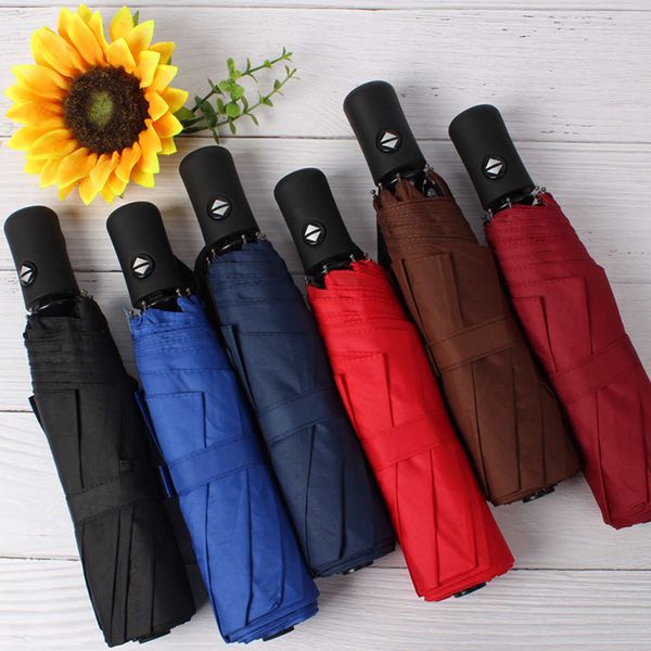 

umbrella full automatic three fold advertising umbrella gift folding sunny