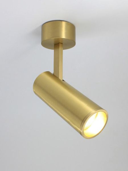 

floor lamps solid copper surface mounted spotlights nordic design golden led adjustable angle ceiling spot lights ac 90-260v