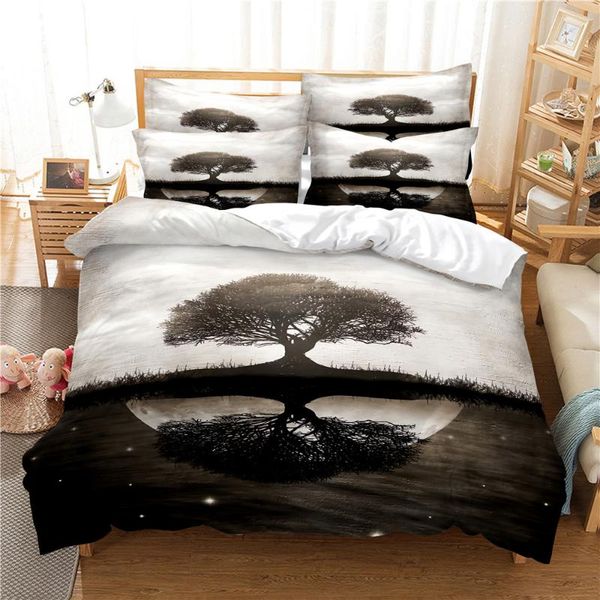 

bedding sets 3d tree set  duvet cover bed cotton bedroom