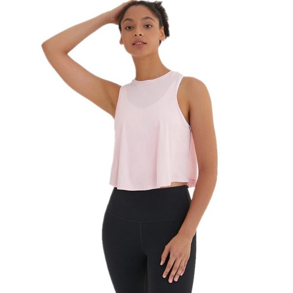 

running jerseys 2021 summer folds women vest back breathable hollow sleeveless sports female loose perspective yoga top, Black;blue
