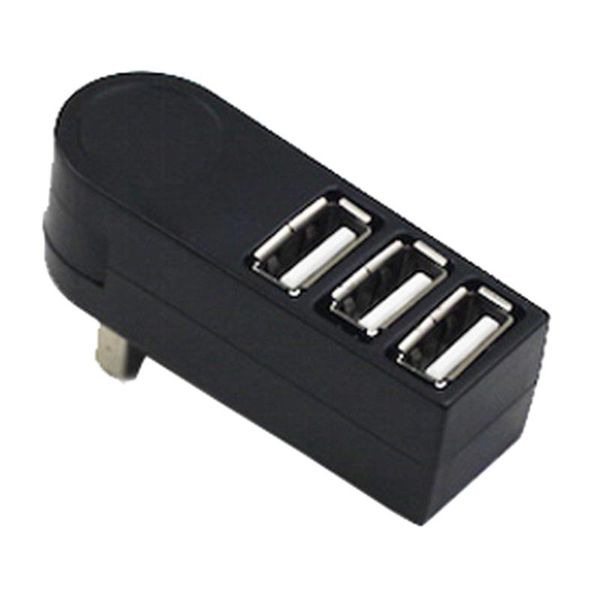 

hubs compact portable 3 usb port 2.0 splitter high data hub(black)