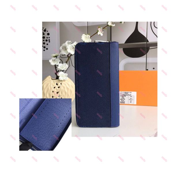 

blue zipper designer wallet clutch bag with slots can hold many internal sequence codes c47, Red;black