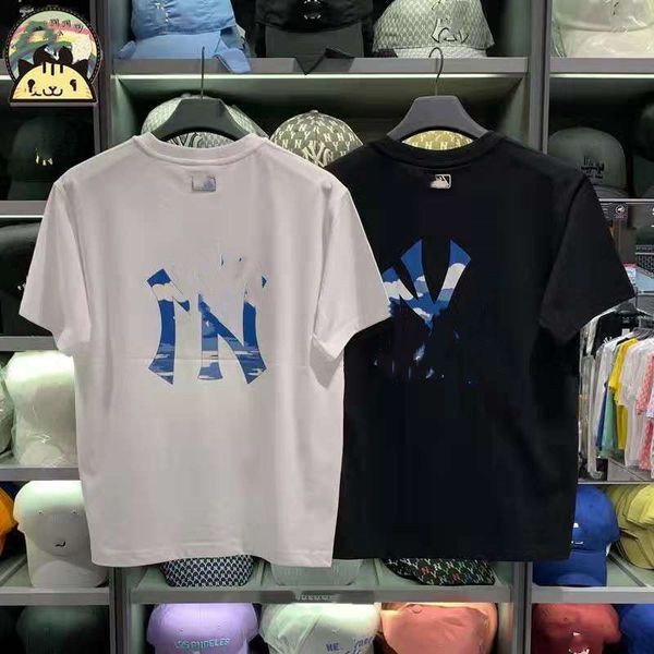 

luxury design summer fashion ml + round neck cloud short sleeve t-shirt for men and women, White