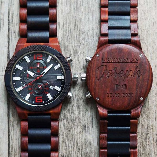 

wristwatches oem watch case sports fashion quartz wood watches large dial highlights personality customized with own logo kh1019-1, Slivery;brown