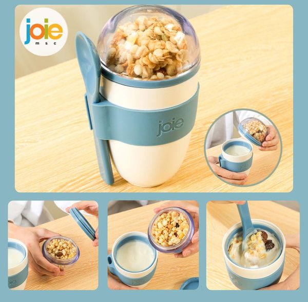 

portable breakfast cup oatmeal cereal pp material nut yogurt mug snack r